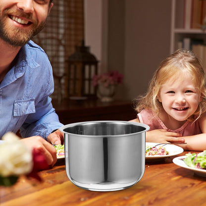 Rice Cooker Inner Pot 4-Cup Universal Liner with Measurement Scale | Stainless Steel for Cooking Rice Soup and Cakes Kitchen Accessory 7.78X4.72In 3L5