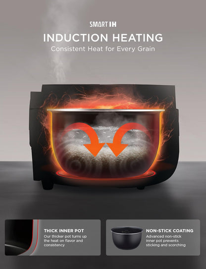 CUCKOO Induction Heating Rice Cooker, 16-Cup Cooked, White, CR-HA0810FW | 8-Cup Uncooked Capacity, Nonstick Inner Pot, 12 Cooking Modes, Ideal for Delicate Grains, Turbo White Rice in 20-33 Minutes4