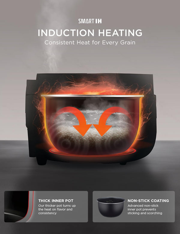 CUCKOO Induction Heating Rice Cooker, 16-Cup Cooked, White, CR-HA0810FW | 8-Cup Uncooked Capacity, Nonstick Inner Pot, 12 Cooking Modes, Ideal for Delicate Grains, Turbo White Rice in 20-33 Minutes4