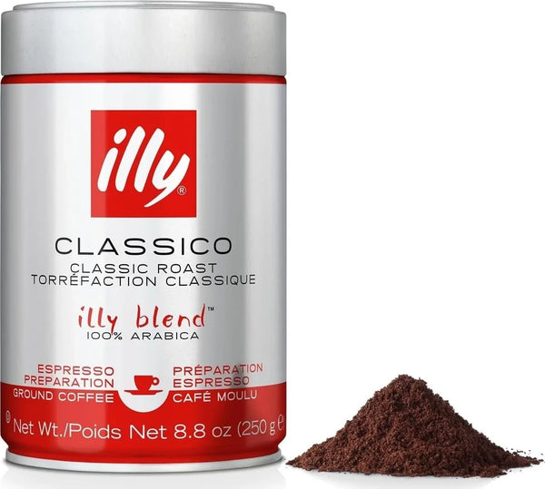 Illy Ground Espresso Coffee, Classico Medium Roast, 8.8 Oz1