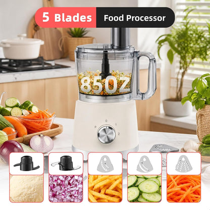 Electric Food Processor 10.5 Cup, Multi-Function Vegetable Chopper with French Fry Slicer, Dough Mixer, Easy to Clean, Secure Design, Stainless Steel, for Vegetables, Smoothie, Fruit2