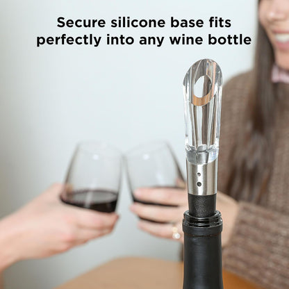 Wine Aerator Pourer Spout - Instant In-Bottle Aerating for Richer, Smoother Wine - Dripless Pour Spout for Red and White Wine4
