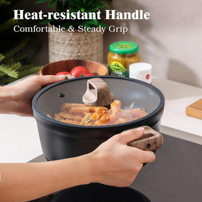 20Pcs Nonstick Pots and Pans Set, Black Titanium Cookware Set | Healthy Kitchen Cooking Set, Induction Compatible, Dishwasher Safe, PFOA/PFOS Free8