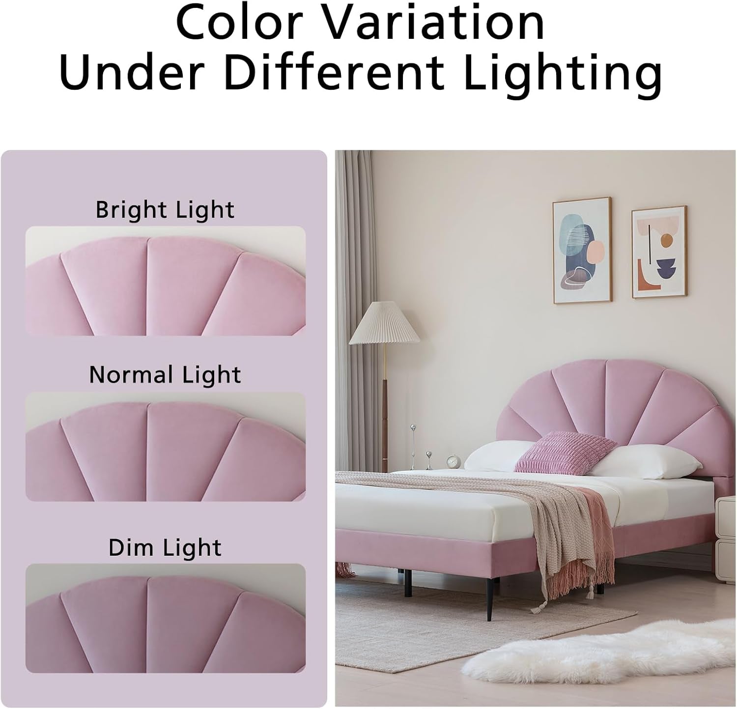 pink-bed-frame-full-size-aesthetic-upholstered-bed-with-unique-seashell-headboard-soft-velvet-platform-bed-strong-wooden-slats-support-no-box-spring-needed-heavy-duty-easy-to-assemble