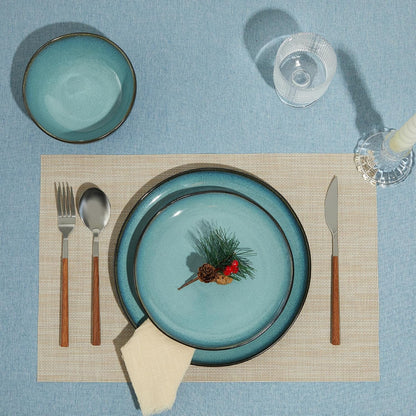 Stoneware Dinnerware Sets for 8, 32Pcs Ceramic Plates and Bowls Sets7