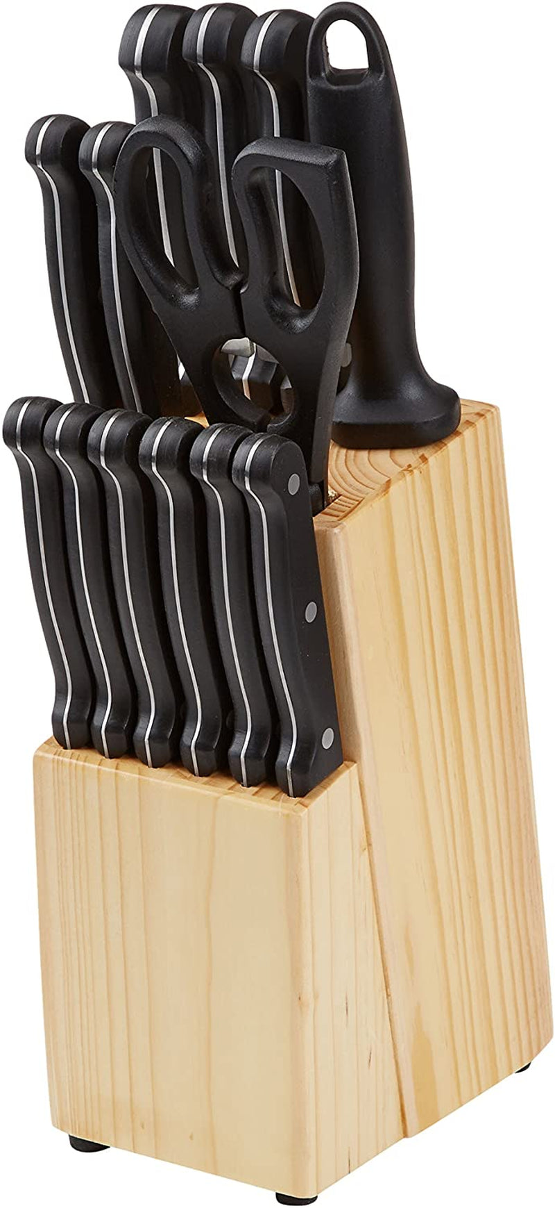 14-piece-high-carbon-stainless-steel-kitchen-knife-set-with-full-tang-construction-ergonomic-handles-sharpener-and-pinewood-block-black