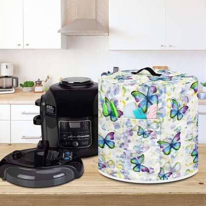 Fashion Butterfly Fryer Dust Covers for 3Qt Instant Pot Small Appliance Covers Hand Washable Dust Resistant Gifts for Kitchen Decor Living Room Slow Cooker Cover L3