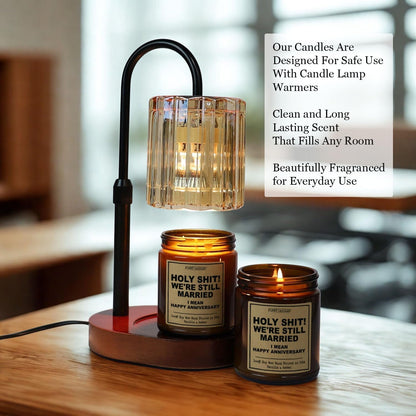 Funny Anniversary Candle Gift for Her, Him - We'Re Still Married -Funny Anniversary Present for Husband, Wife, Couple - Vanilla Sandalwood Scented Soy Candle in 9 Oz. Amber Jar, Gift Box Included4