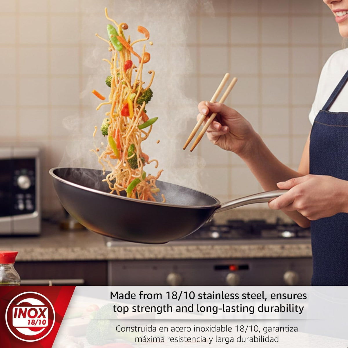 prisma-11-inch-stainless-steel-wok-with-triple-layer-nonstick-coating-induction-compatible-oven-dishwasher-safe-stir-fry-pan