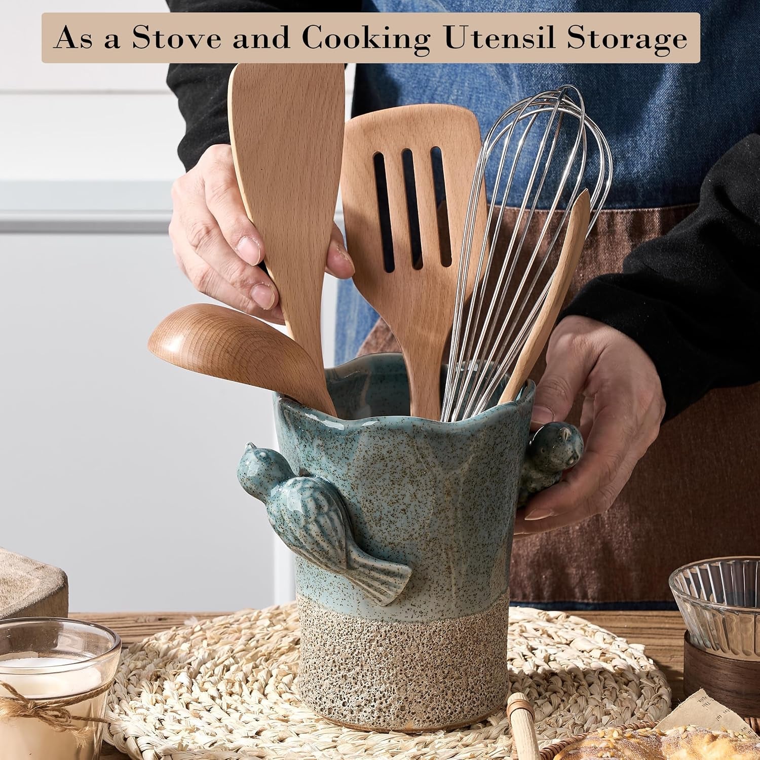 6-38-h-utensil-holder-for-kitchen-counter-modern-farmhouse-cooking-utensil-holder-and-crock-home-kitchen-decor-ceramic-utensil-organizer-for-spatula-ladle-eggbeater-rolling-pin-blue-and-brown