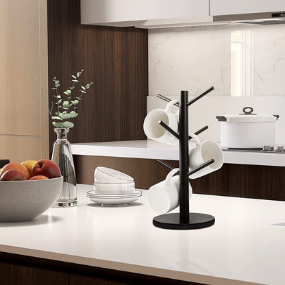 Mug Holder Tree, Coffee Cup Holder with 6 Hooks (Black)3