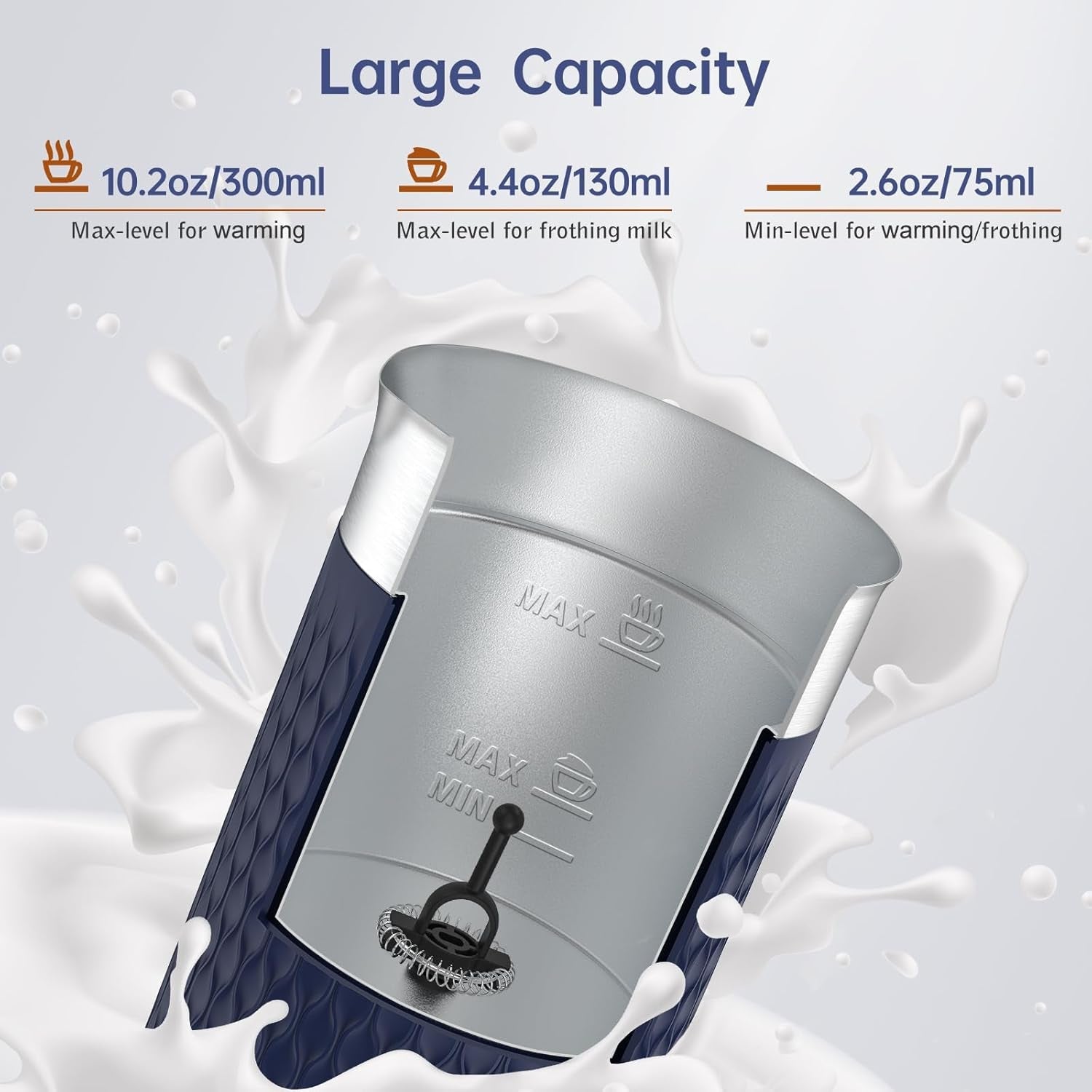 milk-frother-4-in-1-electric-automatic-milk-steamer-blue-warm-and-cold-foam-maker-and-milk-warmer-for-latte-macchiato-cappuccino-hot-chocolate