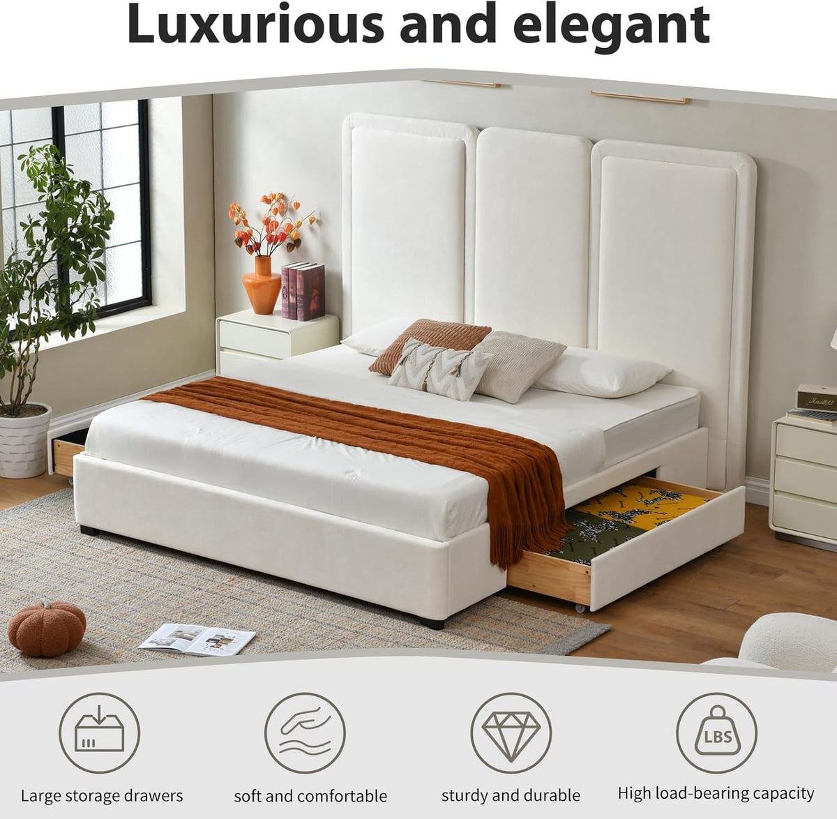 king-storage-drawers-bed-with-64-upholstered-headboard-cream