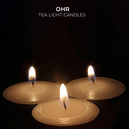 Ohr Tea Light Candles - 200 Bulk Pack - White Unscented Travel, Centerpiece, Decorative Candle - 3 Hour Burn Time4