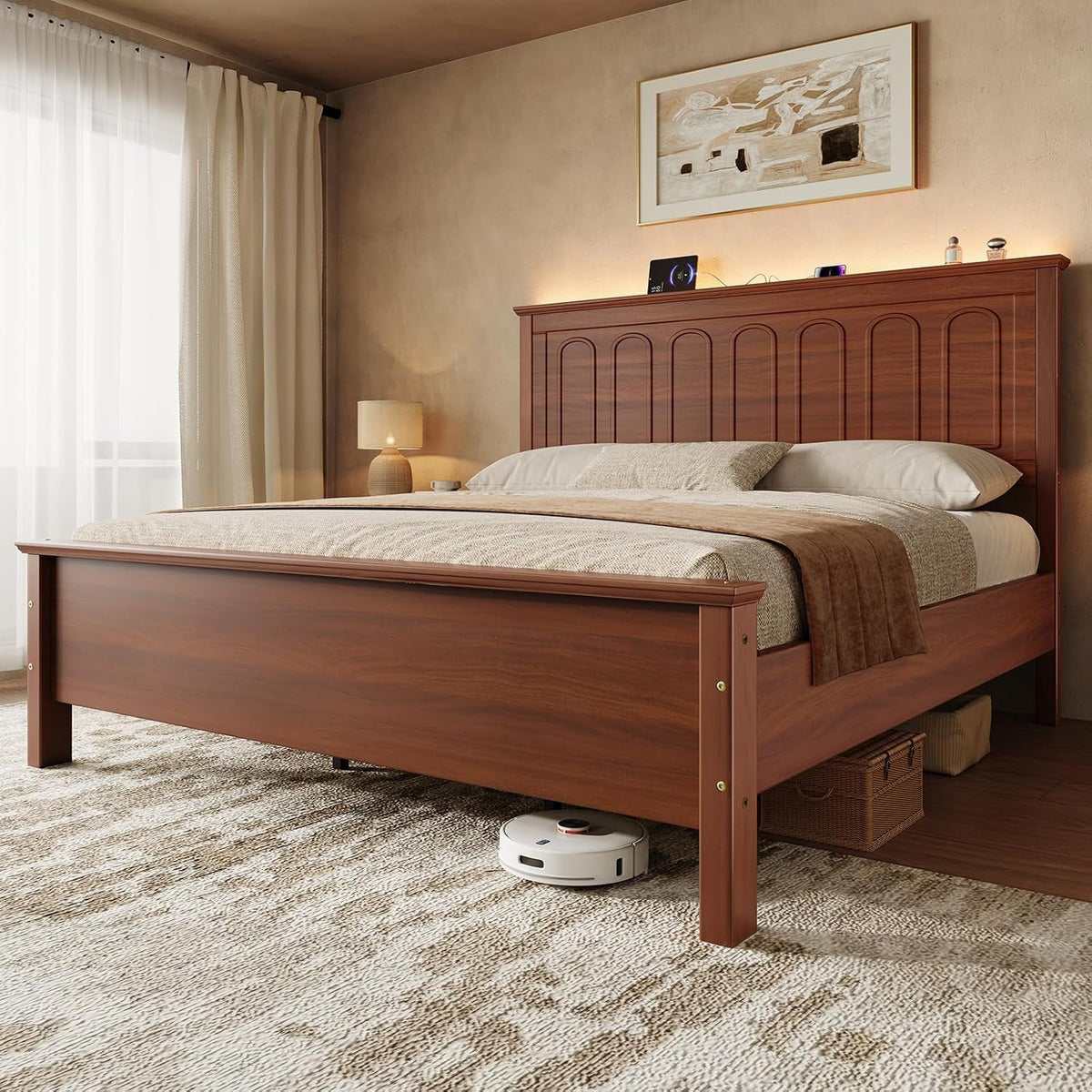 queen-size-bed-frame-with-headboard-wood-platform-bed