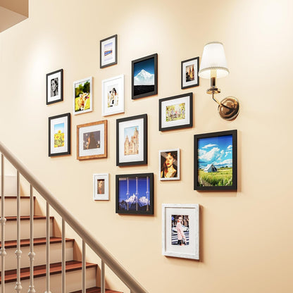 8X10 Picture Frame Set of 12, Modern Gallery Wall Frames, Black9