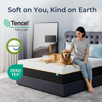 Full Size Memory Foam Mattress in a Box, 12 Inch Cooling Gel Infused | Full Size Mattress for Kids and Adults, Pressure Relief and Cool Sleep, Foam Made in USA, Medium Plush, Certipur-Us Certified8