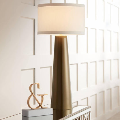 Possini Euro Design Karen 36" Large Table Lamps Set of 2 Dark Gold Glass6