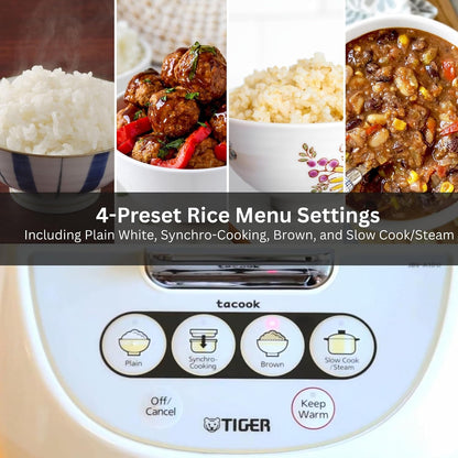 Jbv A10U 5.5 Cup Micom Rice Cooker with Tacook (White) | Tacook Steamer Tray5