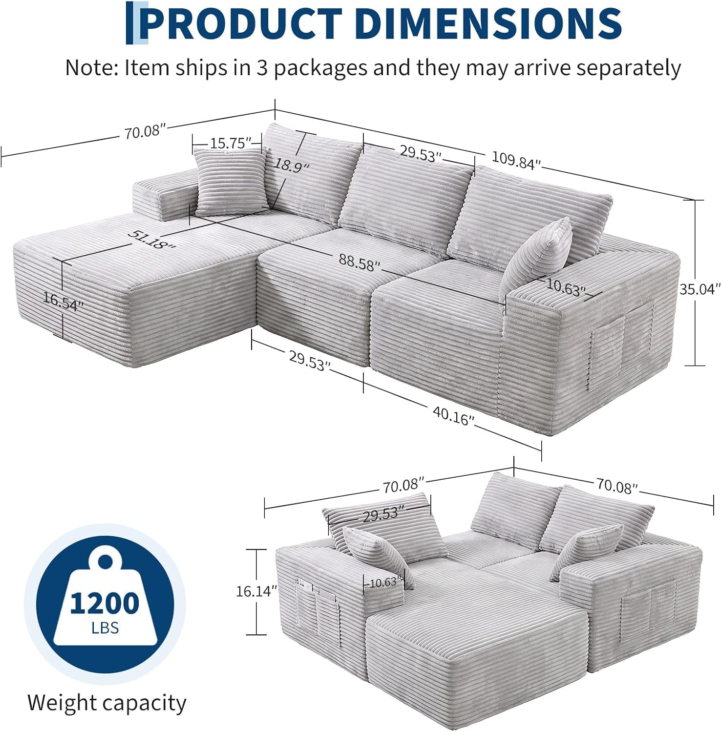 110-boneless-cloud-sectional-couch-for-living-room-l-shaped-3-seater-modular-corduroy-sofa-with-chaise-deep-seated-oversized-boneless-couches-compressed-sofa-in-a-box-no-assembly-grey