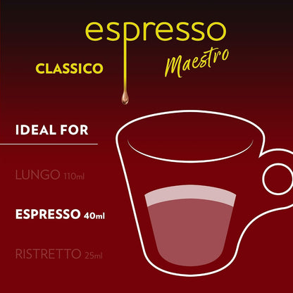 Lavazza Espresso Maestro Classico Aluminum Capsules Compatible with Nespresso* Original Machines, Medium Espresso Roast, 100% Arabica (60 Capsules)10