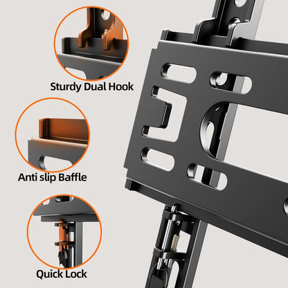 IWORBOARD 24 32 40 42 Inch Fixed TV Monitor Wall Mount for 14-43 Inch LED LCD Screen, Low Profile Small RV TV Mount, Easy Slim Flat Wall Bracket, Max VESA 200X200Mm, 66Lbs, Single Stud4