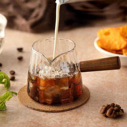 Espresso Cups,  6OZ Espresso Shot Measuring Cup Glass, V-Shaped Mouth, Markings in Both Oz& Ml7