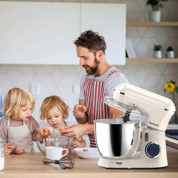 Stand Mixer, 6.5QT 10-Speed Tilt-Head 3-IN-1 Electric Food Mixer | Kitchen Mixer with Bowl, Dough Hook, Whisk and Beater, Household Mixer for Baking, Cake and Most Home Cooks, Dishwasher Safe7