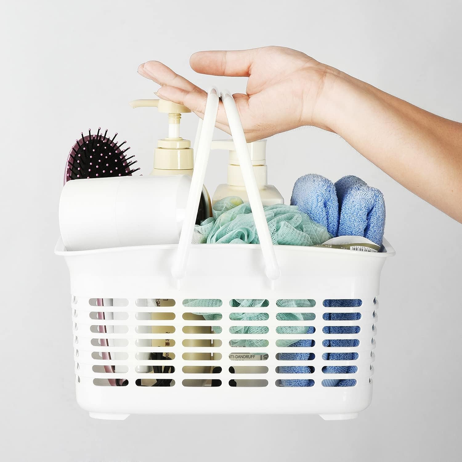 plastic-shower-caddy-basket-with-handle-portable-organizer-storage-basket-for-college-dorm-bathroom-kitchen-white