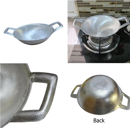 Thai Wok Aluminum Sanded Pan Frying Dessert Cooking Restaurant Home Cookware Lightweight Utensils Stir-Fry4