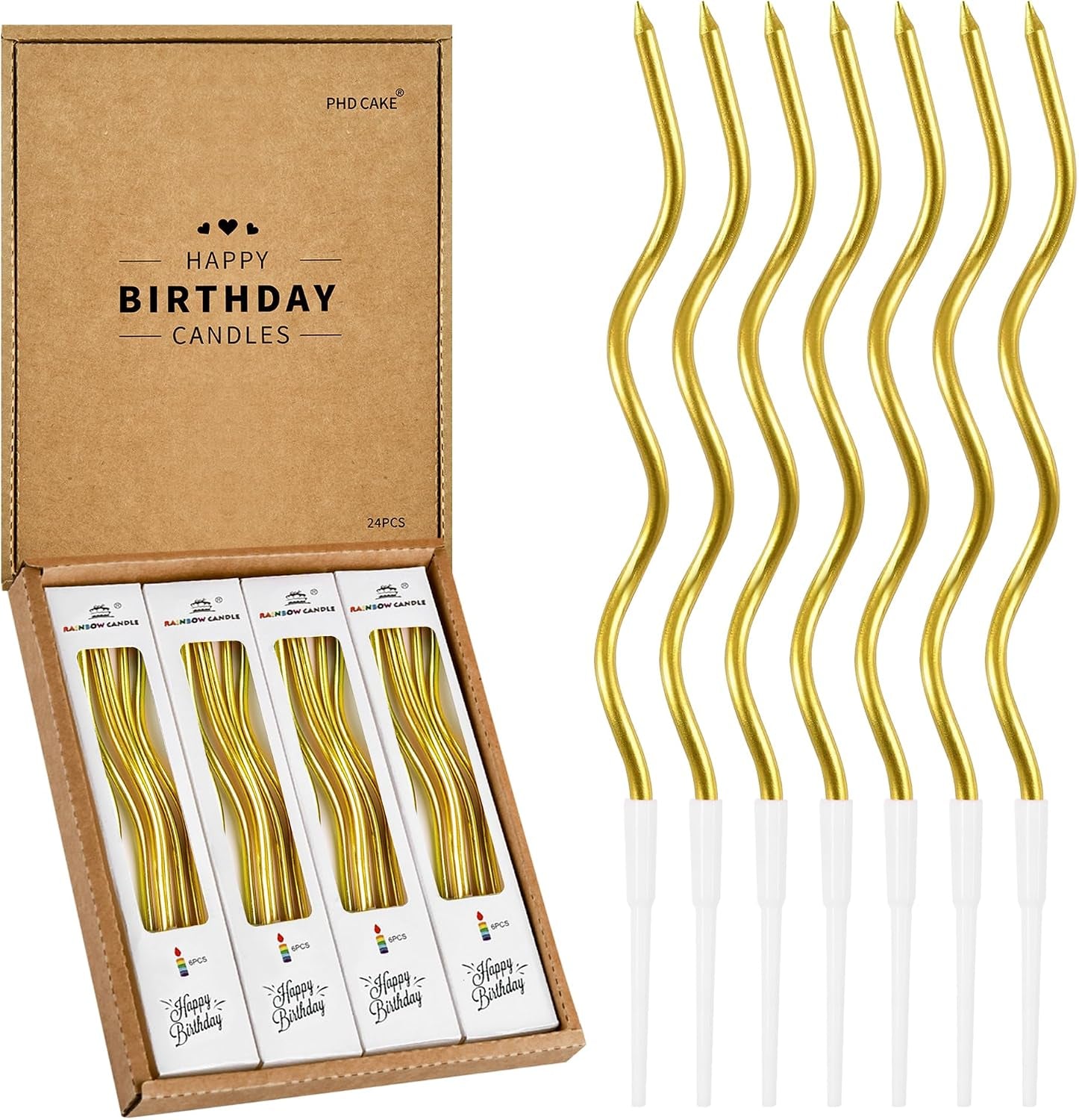 24-count-gold-spiral-long-thin-metallic-birthday-candles-cake-candles-birthday-parties-wedding-decorations-party-candles