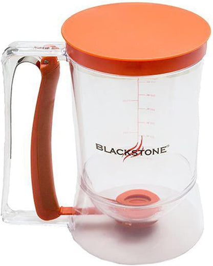 Blackstone 1543 Outdoor Griddle Breakfast Preparation Kit with Pancake Batter Dispenser, Cast Iron Bacon Press, and 2 Non Stick Steel Egg Rings | Batter Dispenser, Bacon Press, Two Egg Rings2