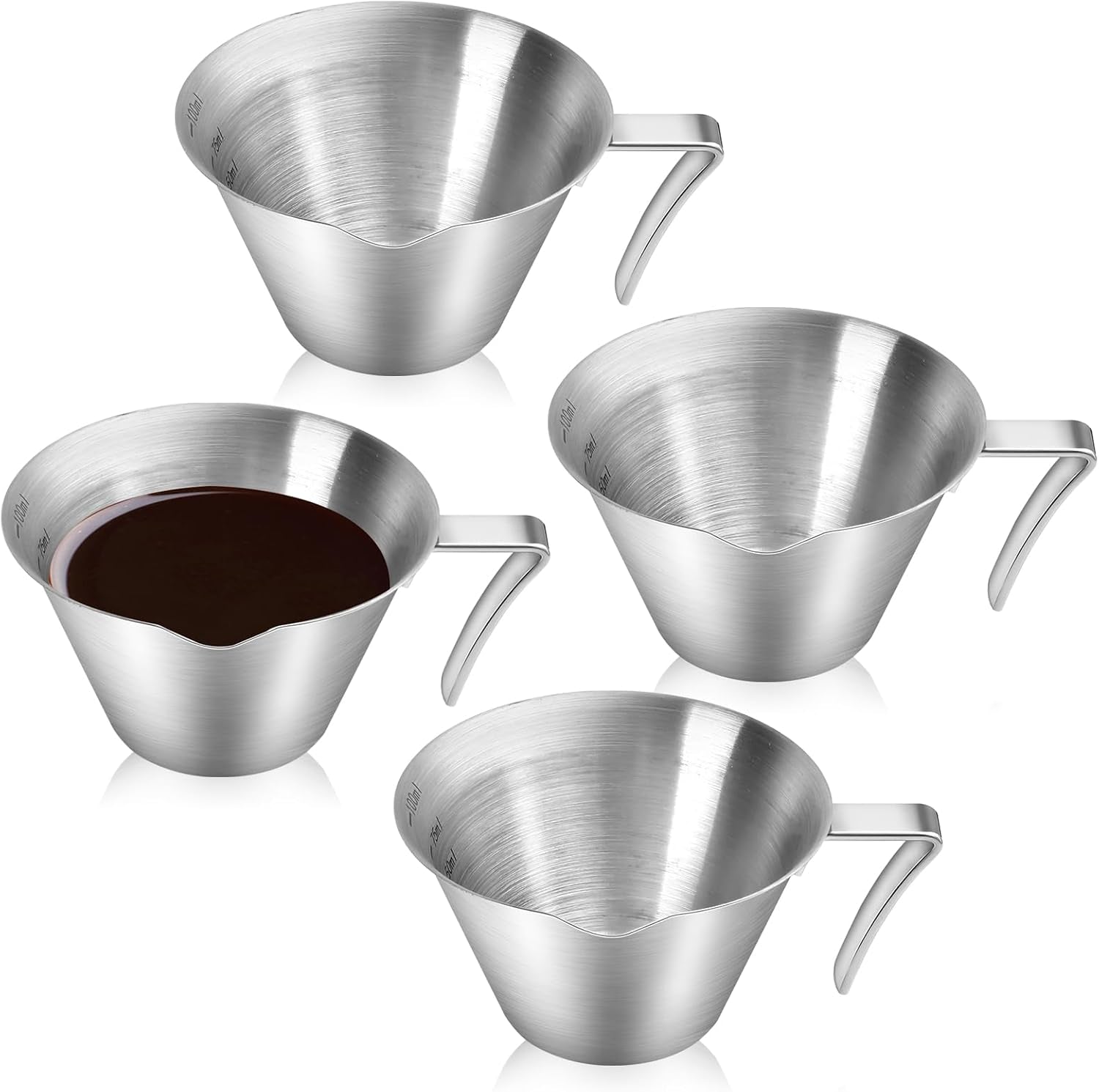 4-pack-espresso-shot-cups-with-handle-espresso-measuring-cup-dishwasher-safe-stainless-steel-pouring-cup-for-tomato-sauce-steak-sauce-dessert-beverage-matte-glossy