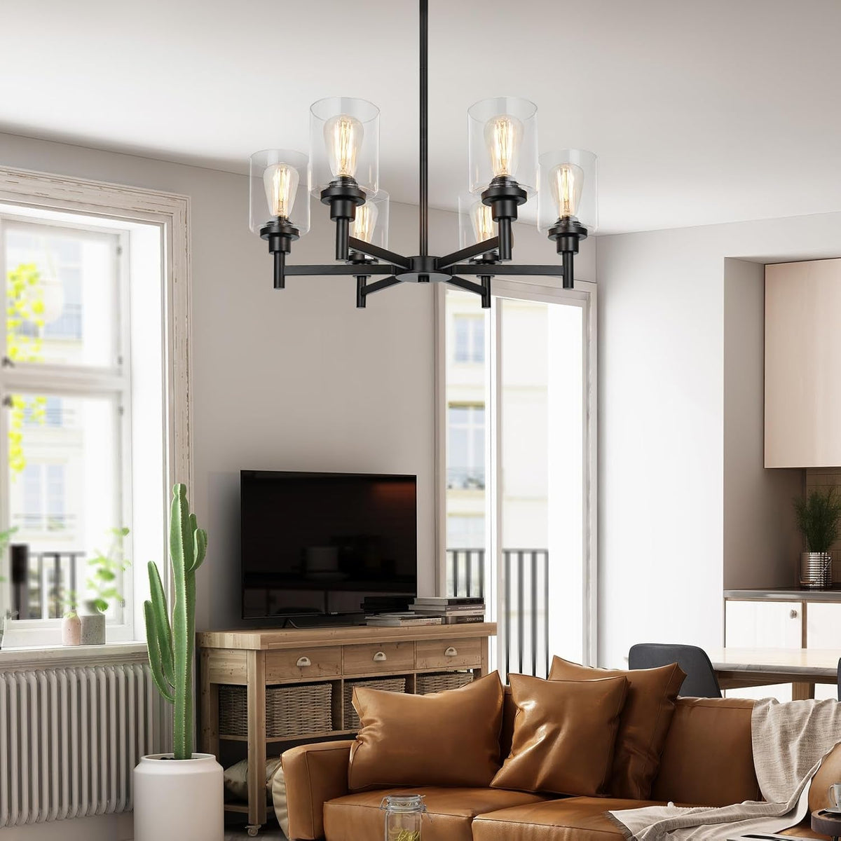 black-farmhouse-chandeliers-for-dining-room-light-fixtures-over-table