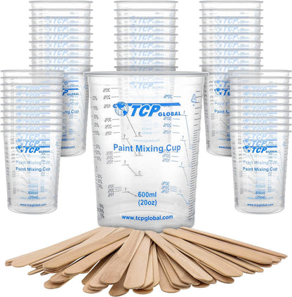 20 Oz. (600Ml) Graduated Plastic Mixing Cups - Box of 501