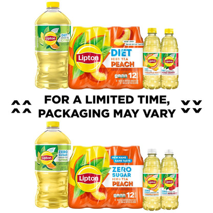 Lipton Zero Sugar Iced Tea, Green Tea Citrus, 16.9 Fl Oz Bottles, (12 Pack), 100% DV Vitamin C4