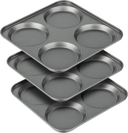 Muffin Top Pan, 4-Cup Hamburger Bun Pan, Large Whoopie Pies Pan, Non-Stick Bakeware for Eggs, Cornbread, Small Cake Layers and Drop Cookies, Set of 31