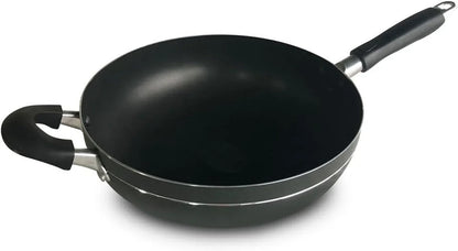 Wok, Stir-Fry Pan, 12-Inch Aluminum Non-Stick Wok, Stay Cool Double Handle Pan, Dishwasher Safe, Oven Safe Pan.1