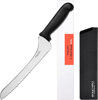 9 Inch Offset Serrated Bread Knife, for Homemade Sourdough & Cake1