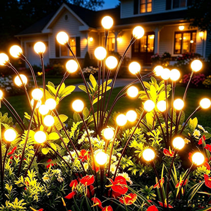 Solar Lights Outdoor Waterproof 4 Pack of 32 Leds Garden Patio Firefly Decoration Unique Gifts Women Grandparents1