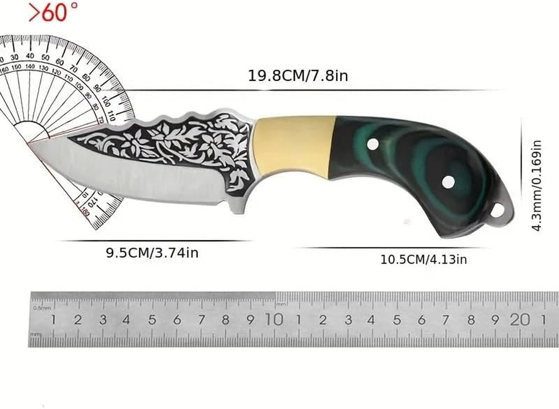 meat-cleaver-ultra-sharp-boning-knife-portable-stainless-steel-small-camping-knife-outdoor-cookinggreen-handle