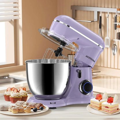 Stand Mixer, 6.5QT Household Food Mixer, 10-Speed Tilt-Head Electric Kitchen Mixer with 304 Stainless Steel Bowl, Dough Hook, Whisk & Beater, Splash Guard, Ideal for Baking Bread, Cake & Whipping2