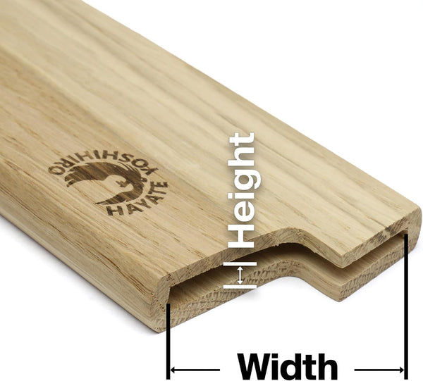 Magnetic Oak Wood Saya Cover Blade Protector for Santoku (180Mm)7In5