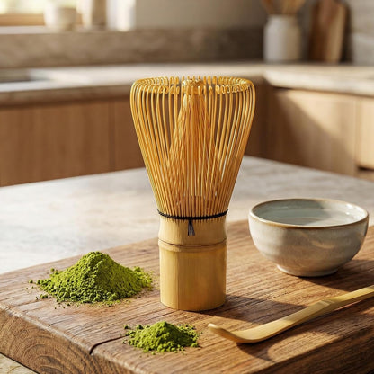 Matcha Whisk, Handcrafted Bamboo Whisk for Matcha Powder (Yellow) | Traditional Japanese Chasen for Matcha Stirrer, 100% Natural Matcha Wisk5