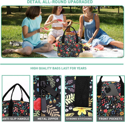 Lunch Bag,Lunch Box for Women Men,Reusable Insulated Lunch Tote,Small Leakproof Cute Lunch Cooler with High Capacity for Work,Picnic,Camping3