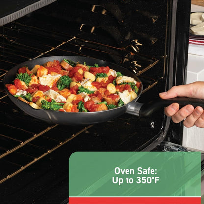 Initiatives Nonstick Cookware Set 18 Piece, Oven Broiler Safe 350F, Kitchen Cooking Set W/Fry Pans, Saucepans, Stockpots, Skillet, Spoons, Lids Pots and Pans Set Non Stick Dishwasher Safe Black5