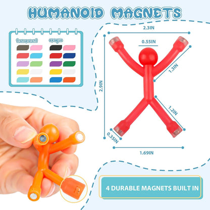 30Pcs Magnet Men, Magnetic Travel Toys, Cute Fidget Toys for Kids | Fun Magnet Airplane Car Road Trip Toddlers Activities Essential, Magnetic People Building Figures Decorative Gifts Stuffers2