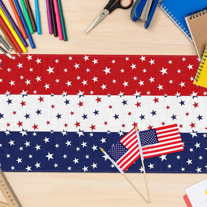 72 X 13 Inches Patriotic Table Runner, Red White and Blue Star Print American Flag Runner for 4Th of July, Memorial Day, Veterans Day, and Independence Day Table Top Kitchen Decorations7