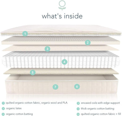 Serenade Organic Mattress - King Hybrid Mattress with Encased Coils for Comfort and Pressure Relieving Natural Latex, Naturally Cooling & Breathable4