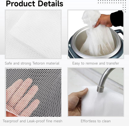 6 Pcs Rice Net, 43.3"×39.4" Sushi Rice Cooking Net, Non-Stick Fine Mesh Rice Cooker Napkins, Tetoron Rice Nets, Cooking Steam Cloths for Homes, Restaurants, Camping5